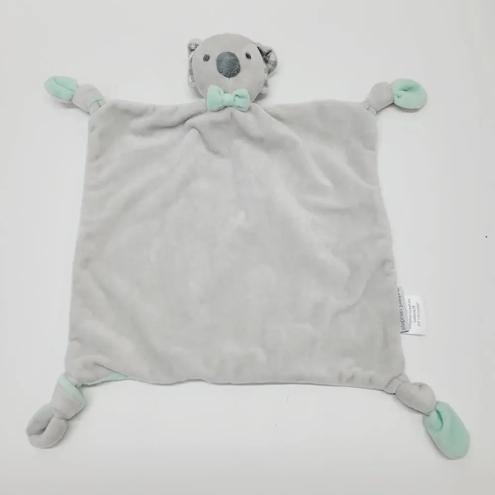Stephen Joseph Hobby Lobby Lovey Security Blanket Aqua Grey Knots Koala Baby